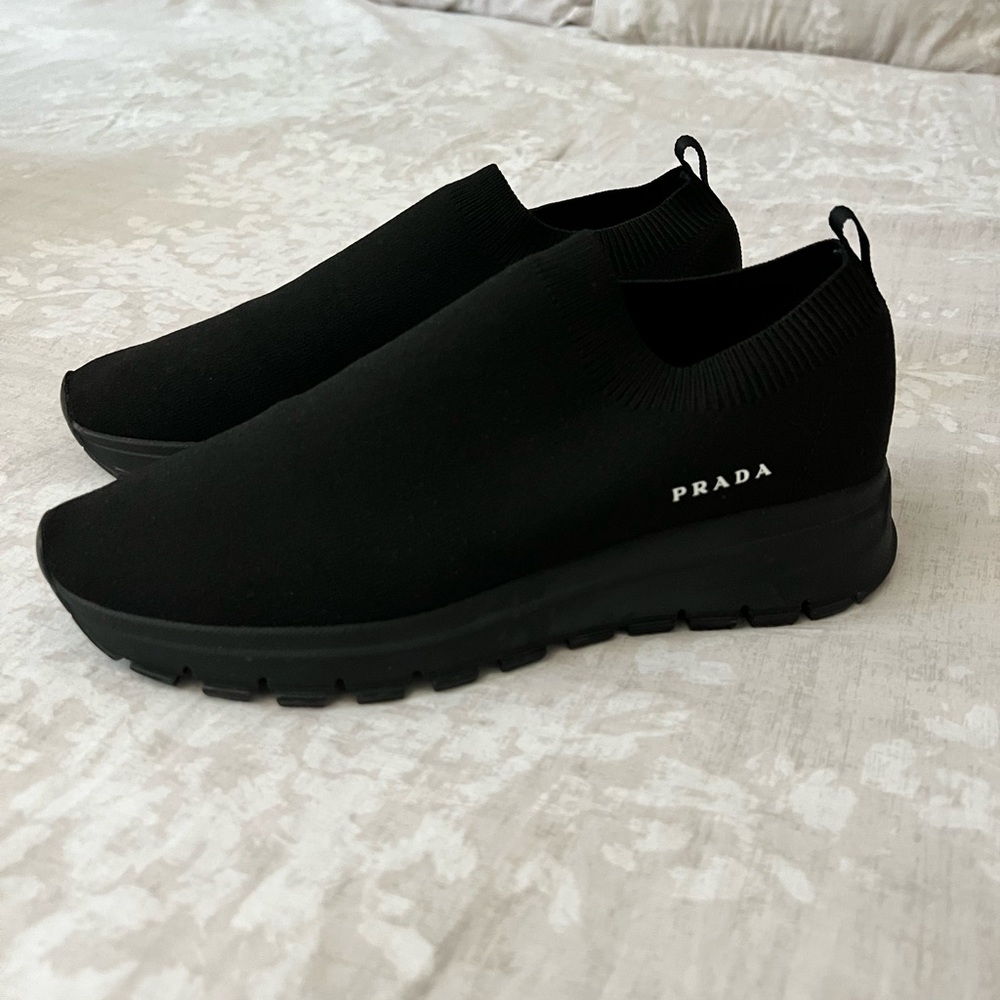 PRADA black sock sneakers